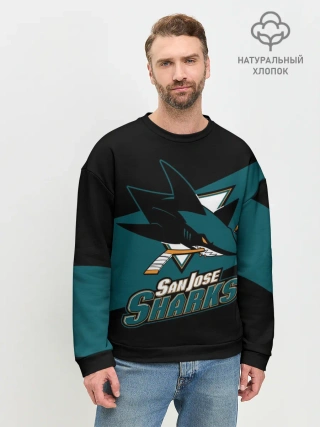 Мужской свитшот базовый / Сан-Хосе Шаркс