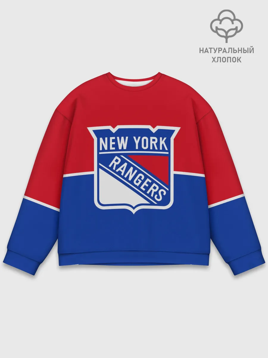 Мужской свитшот базовый / Нью-Йорк Рейнджерс