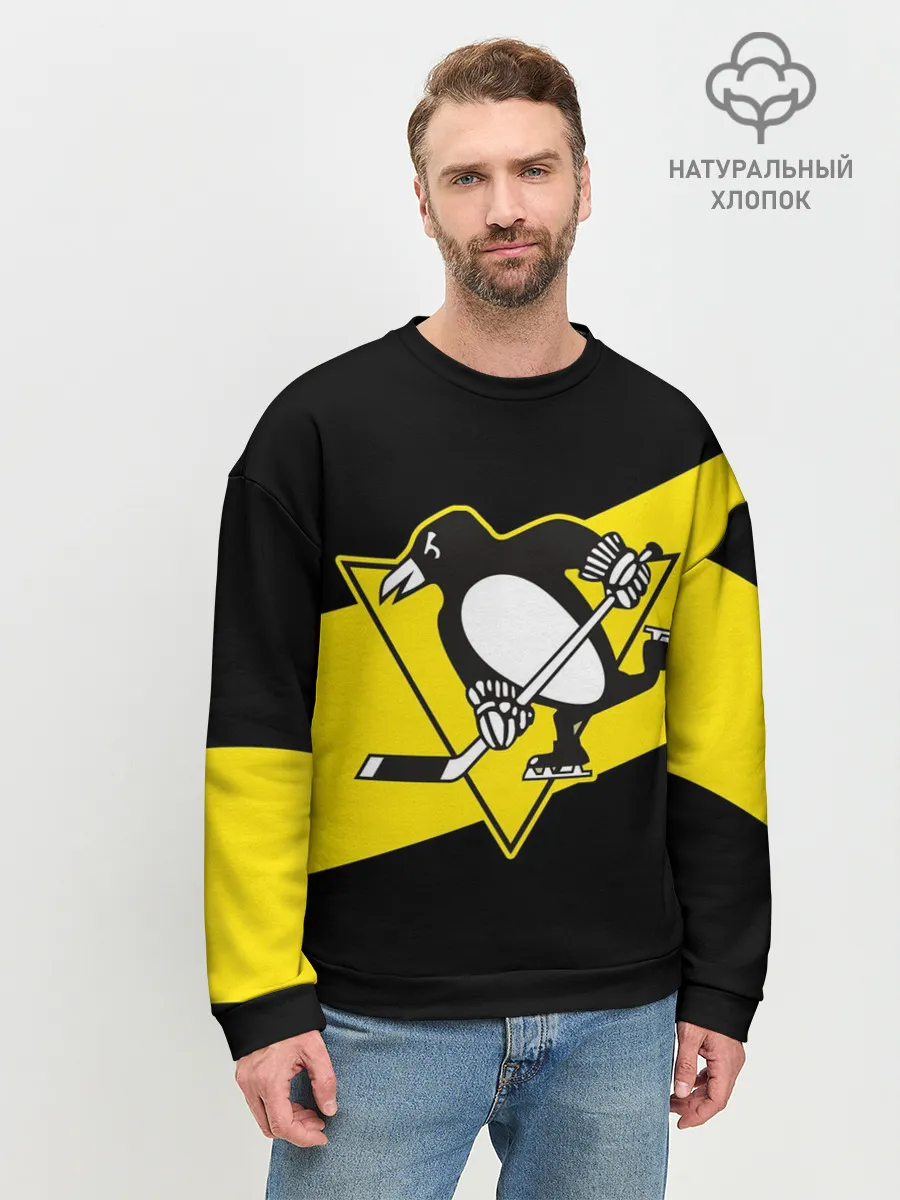 Мужской свитшот базовый / Питтсбург Пингвинз