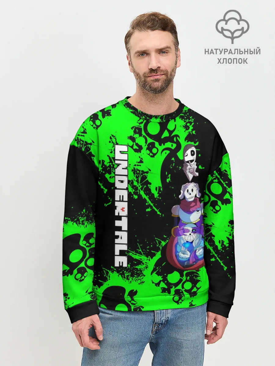 Мужской свитшот базовый / Undertale | Sans