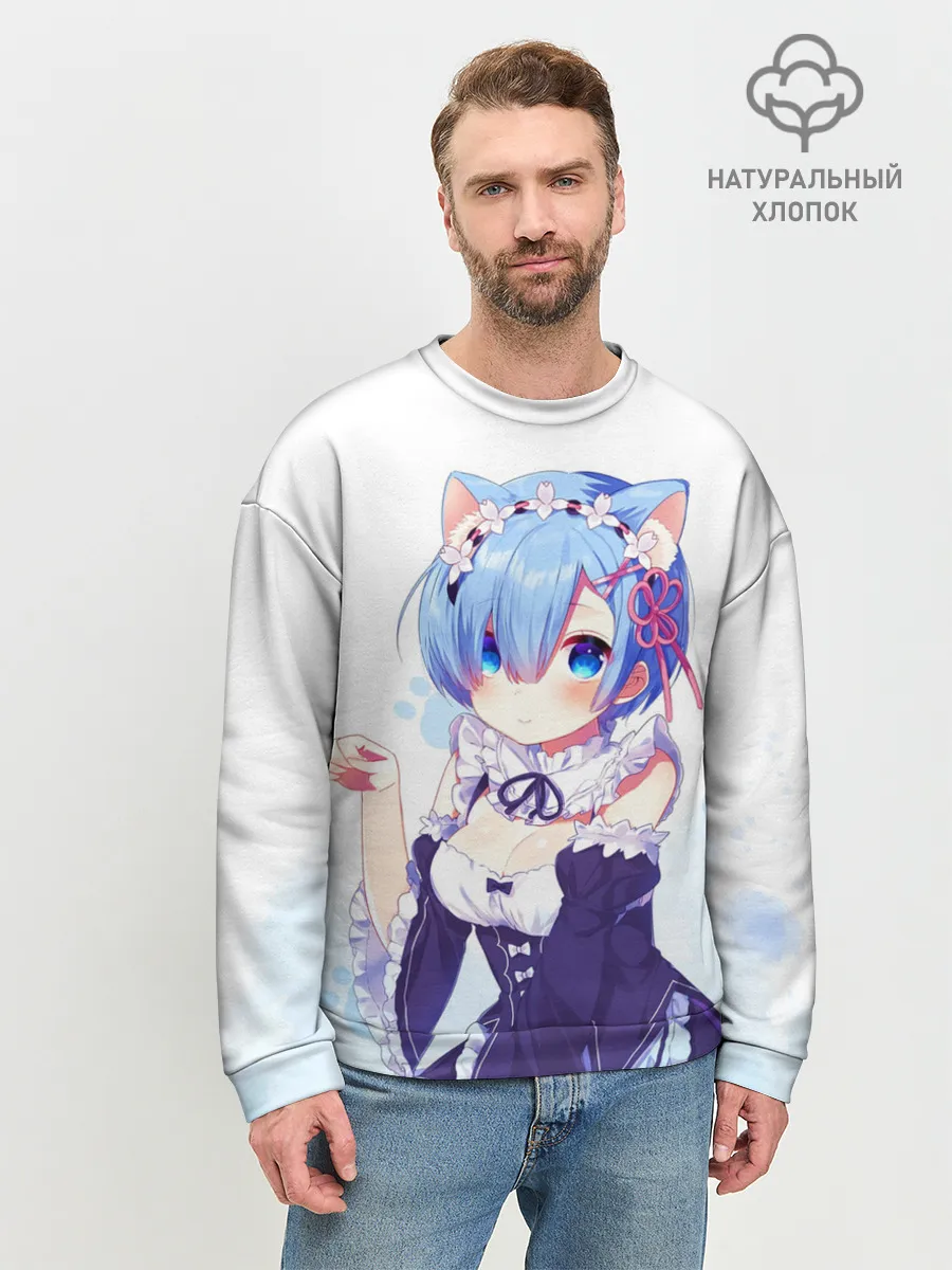 Мужской свитшот базовый / Re:Zero, Рем