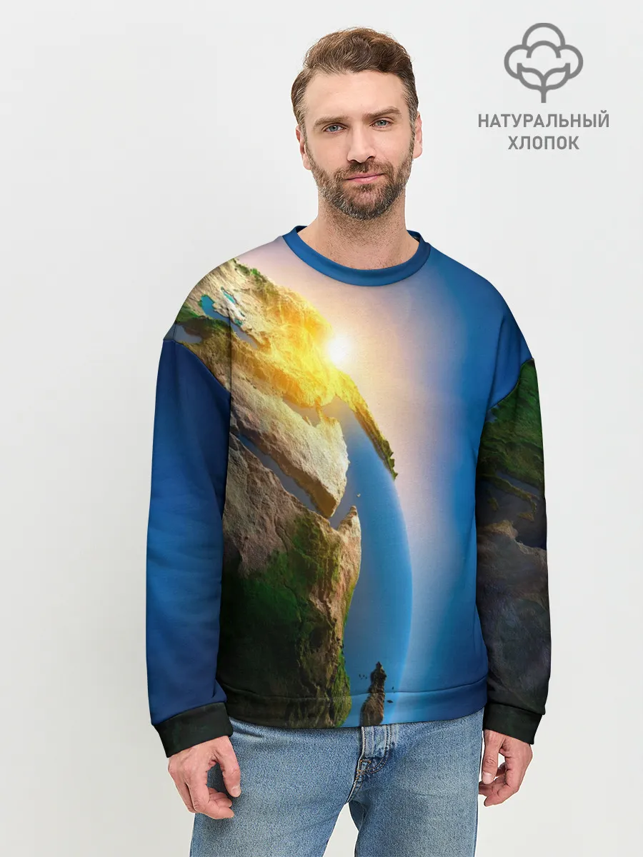 Мужской свитшот базовый / Планета Земля