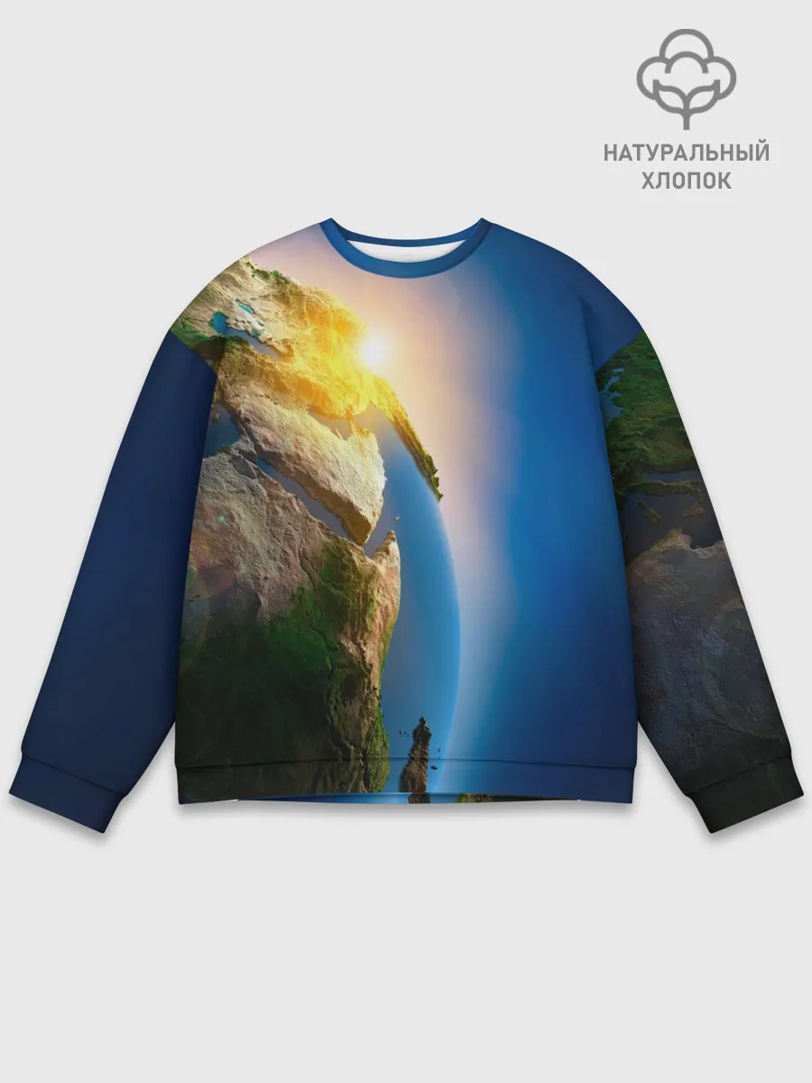 Мужской свитшот базовый / Планета Земля