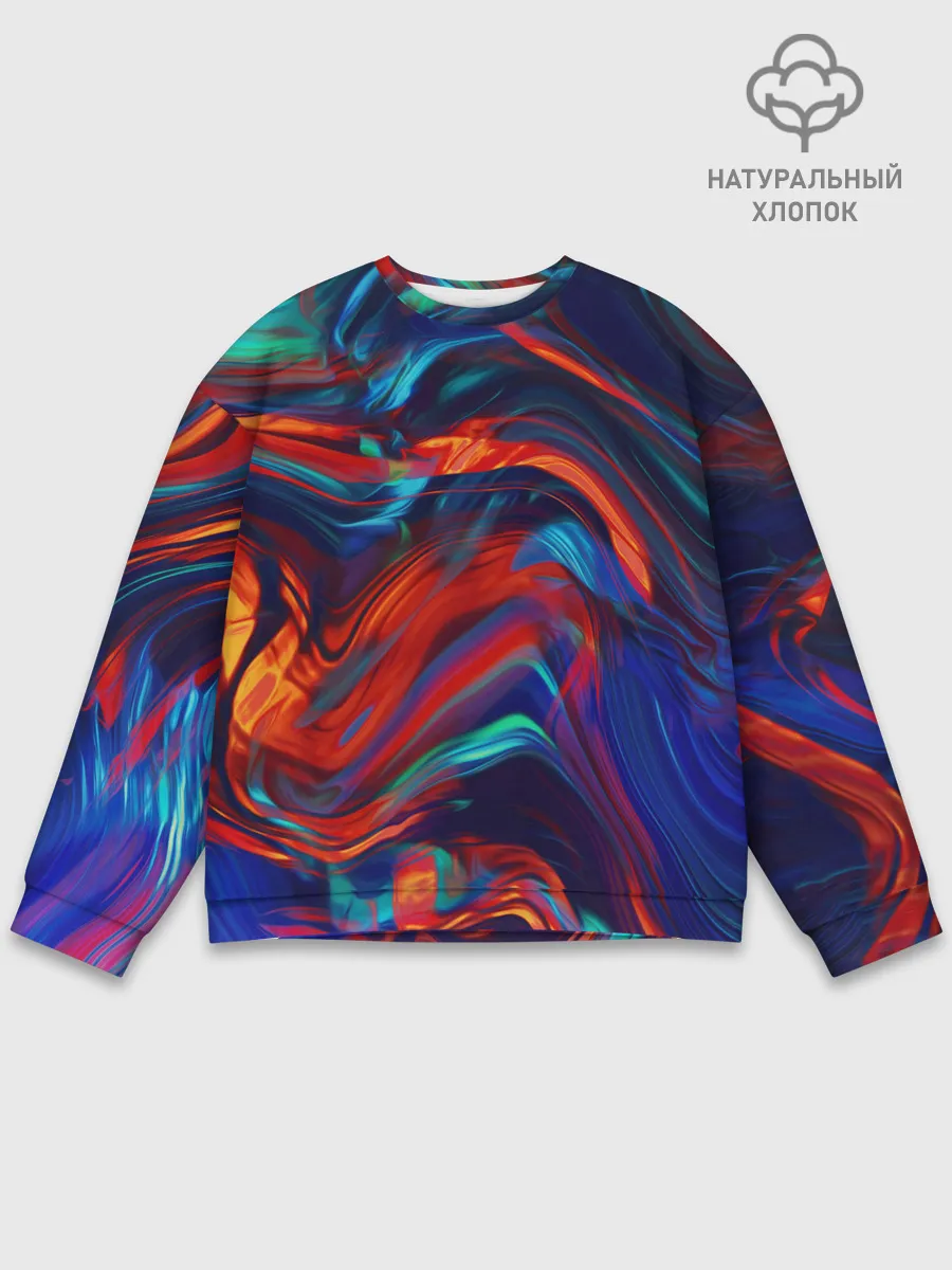 Мужской свитшот базовый / Абстракция краски