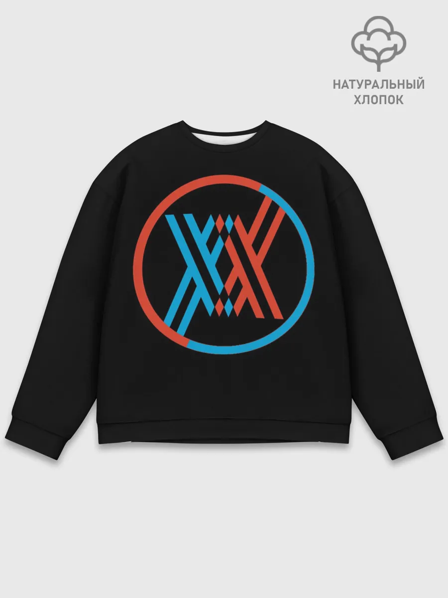 Мужской свитшот базовый / Darling in the Franxx LOGO