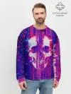 Мужской свитшот базовый / Skull glitch