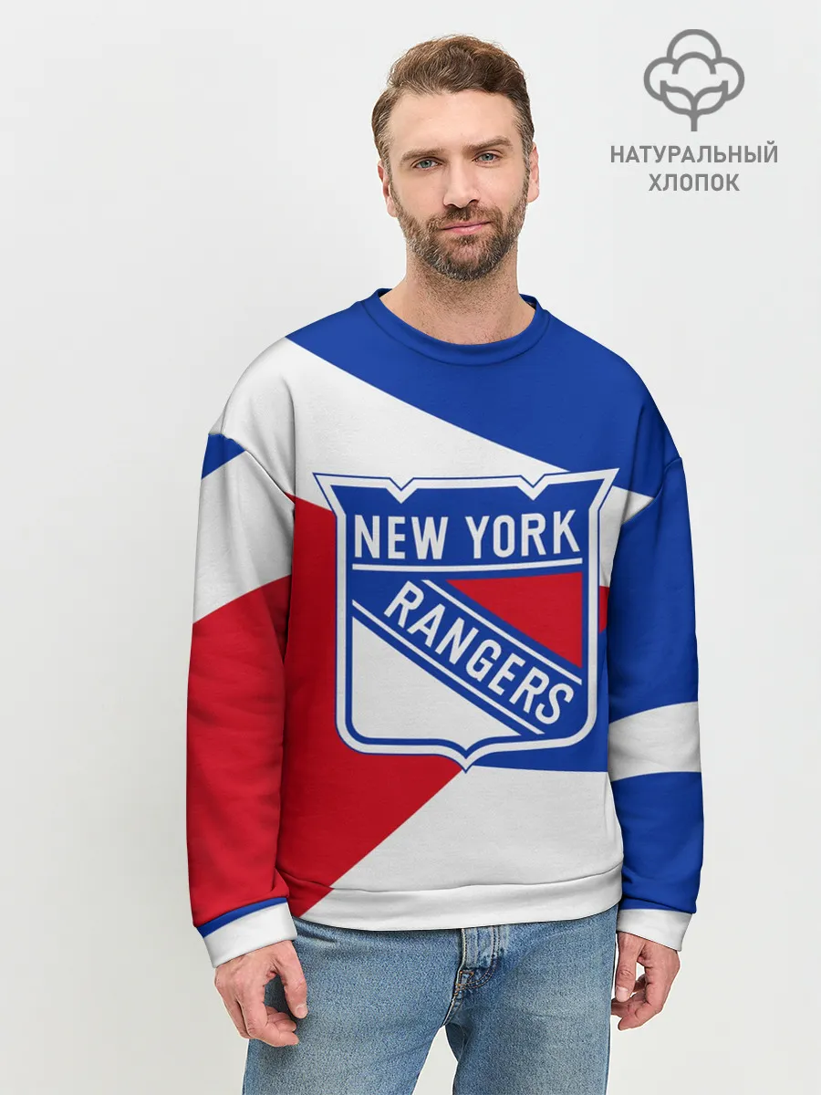 Мужской свитшот базовый / Нью-Йорк Рейнджерс