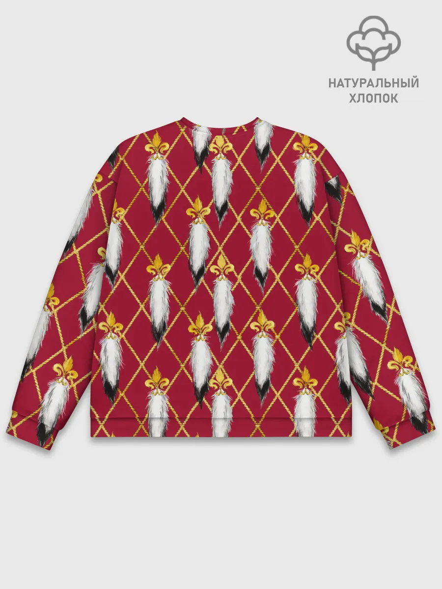 Мужской свитшот базовый / Tassels red gold 3D space