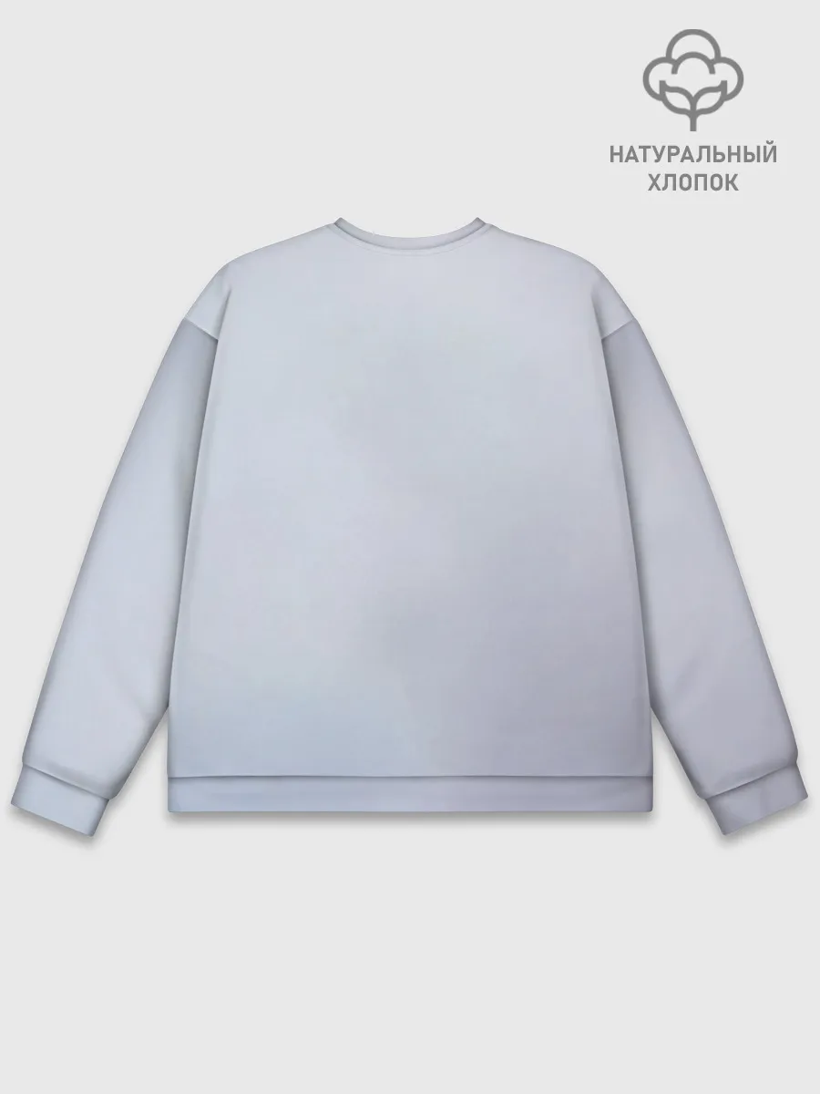 Мужской свитшот базовый / Кот в шарфе