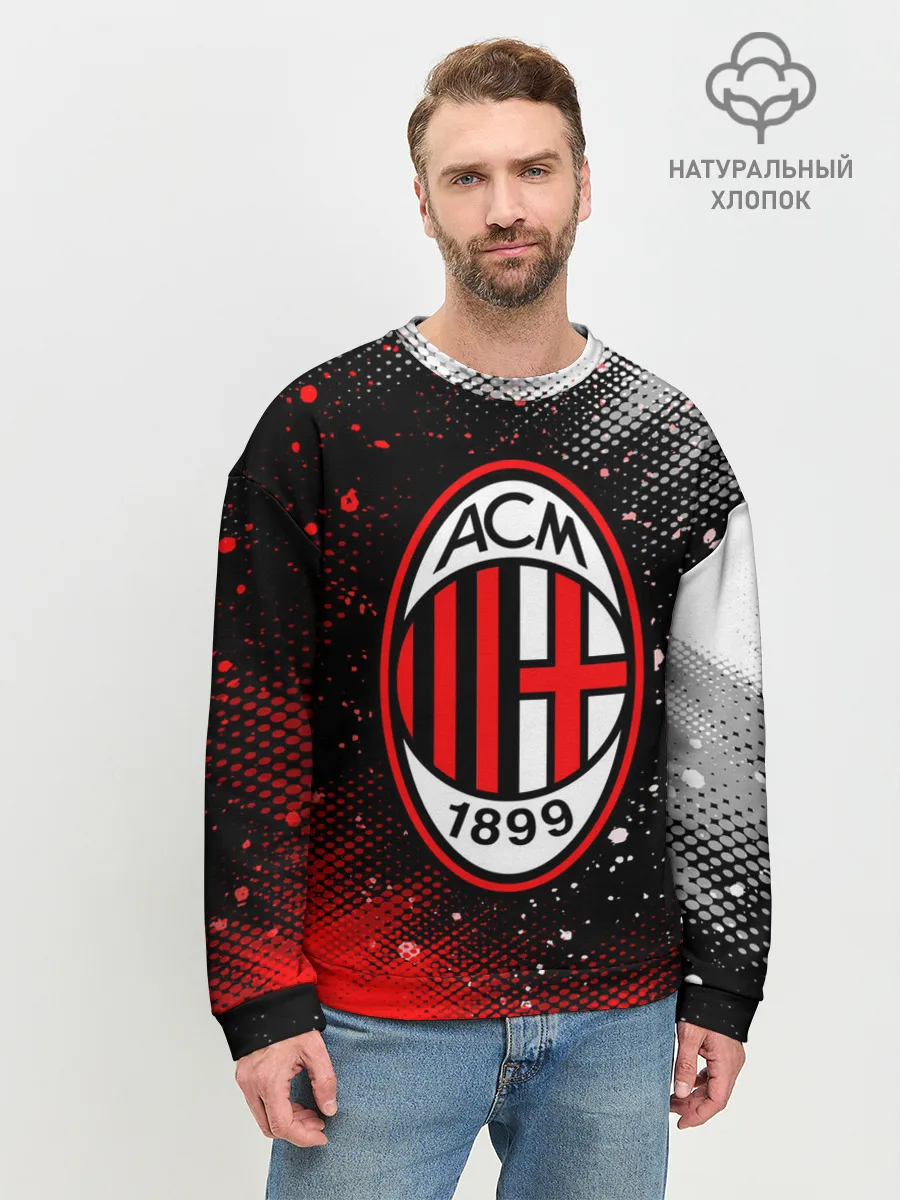 Мужской свитшот базовый / AC MILAN / МИЛАН