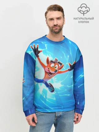Мужской свитшот базовый / Crash Bandicoot