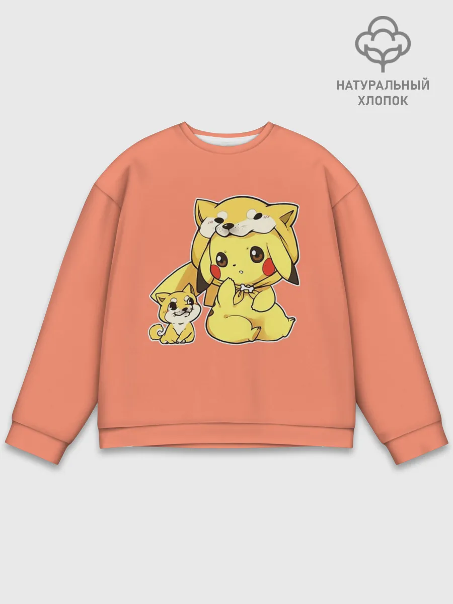 Мужской свитшот базовый / Pikachu Pika Pika