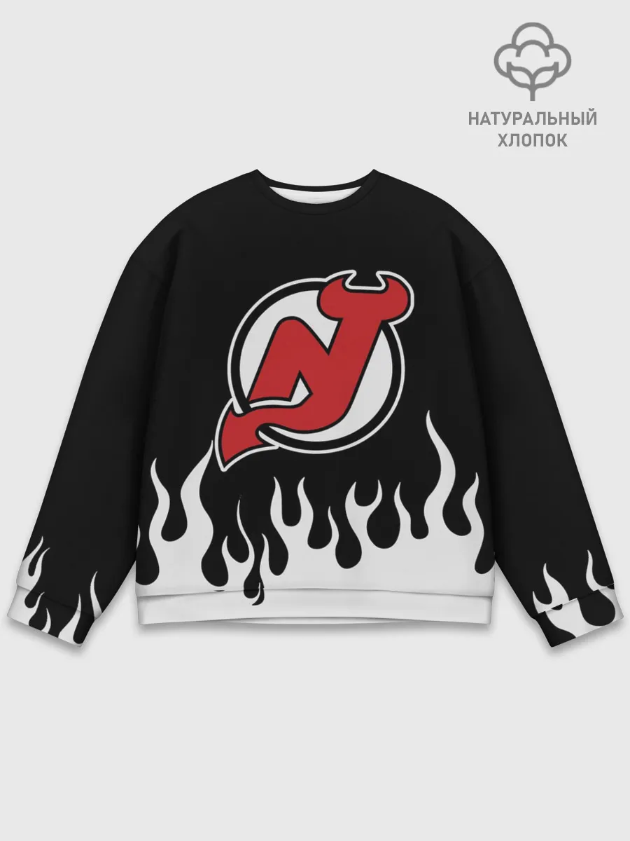 Мужской свитшот базовый / Нью-Джерси Девилз