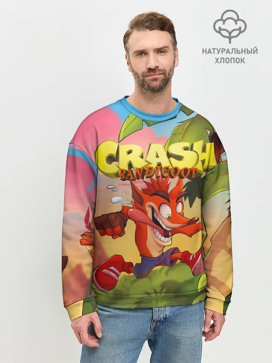 Мужской свитшот базовый / Crash Bandicoot