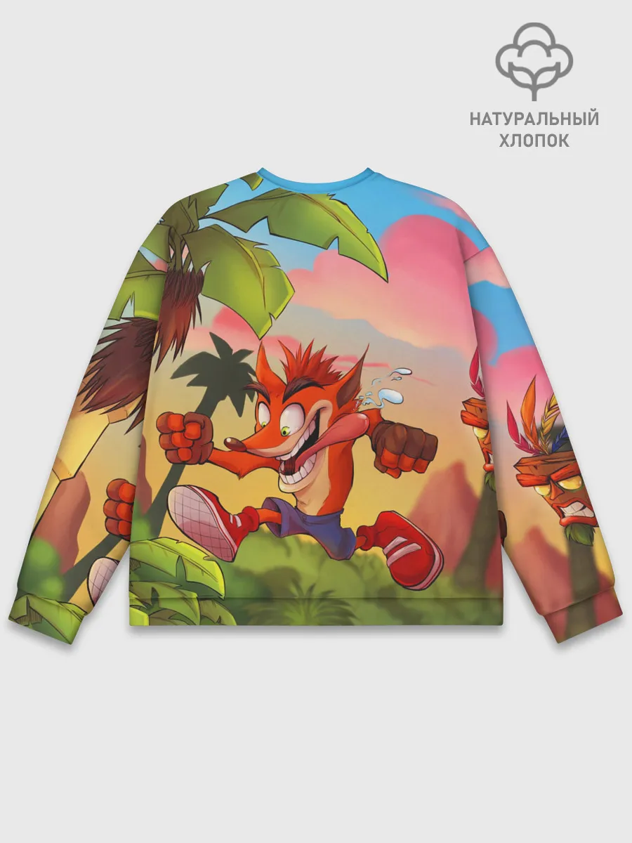 Мужской свитшот базовый / Crash Bandicoot