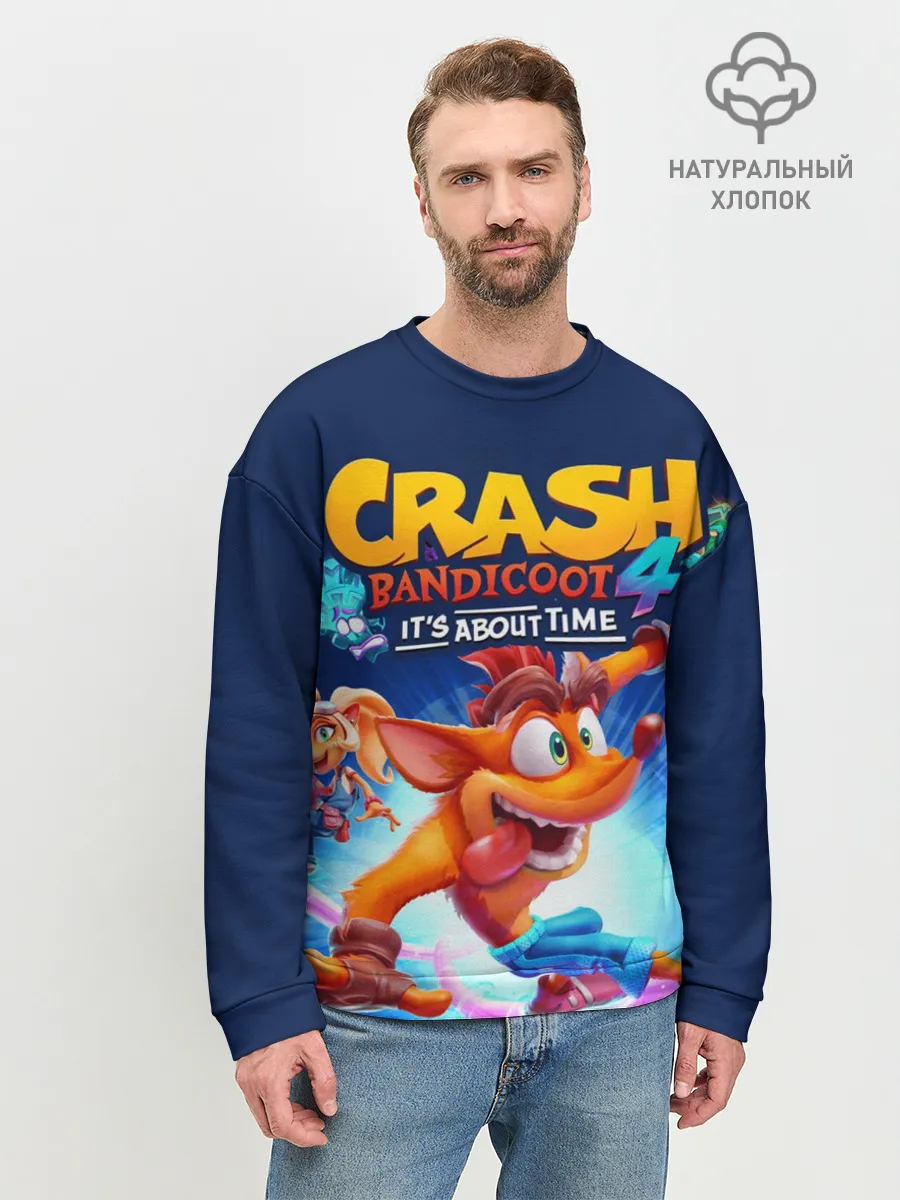 Мужской свитшот базовый / Crash Bandicoot