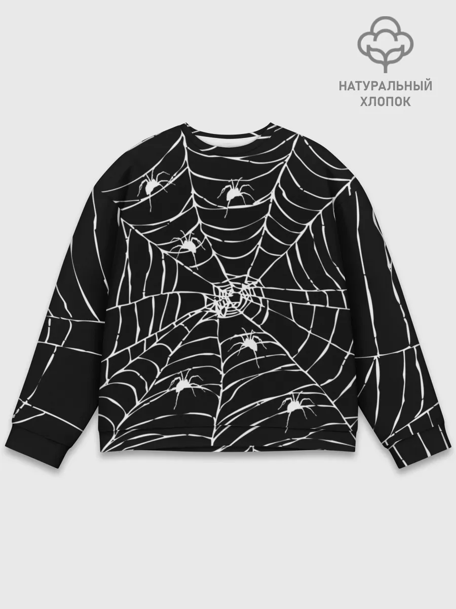 Мужской свитшот базовый / Паутина с пауками