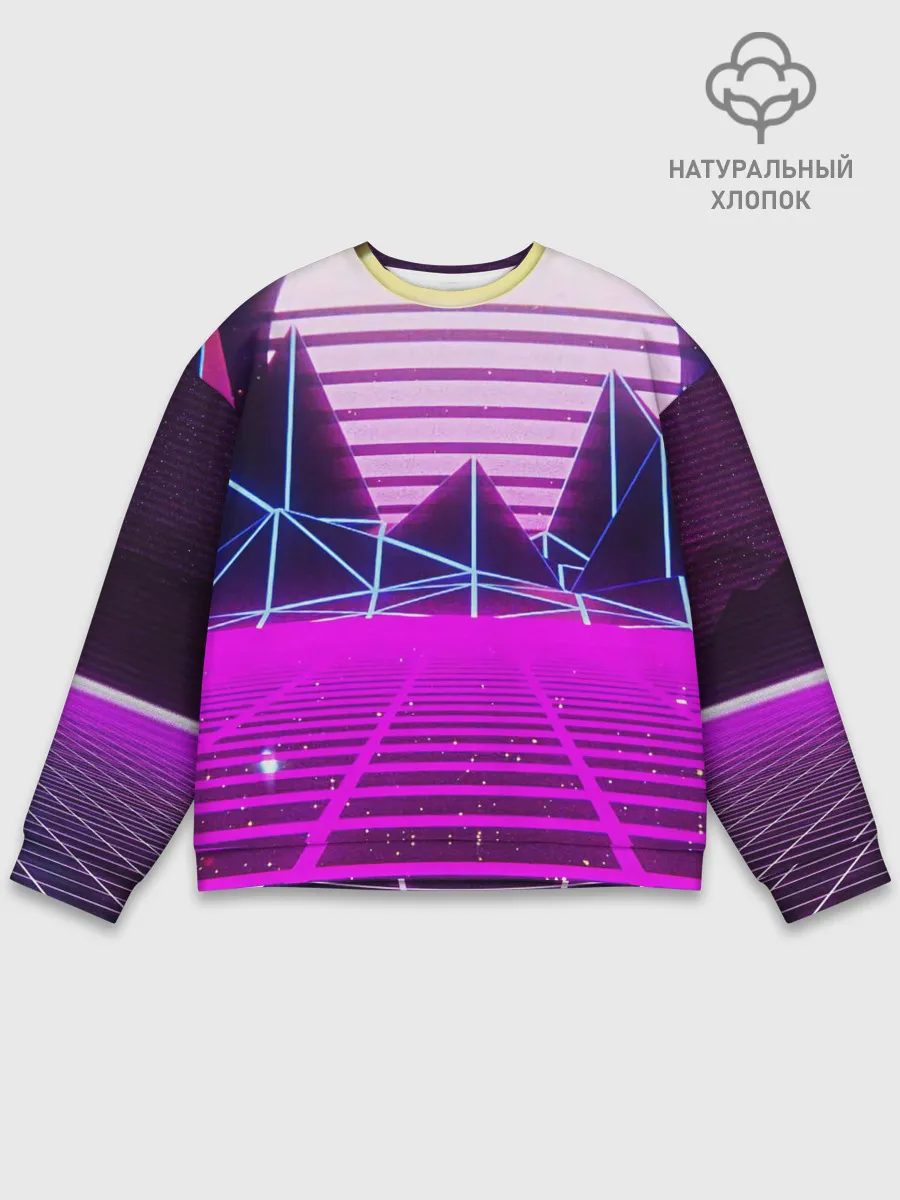 Мужской свитшот базовый / Synthwave