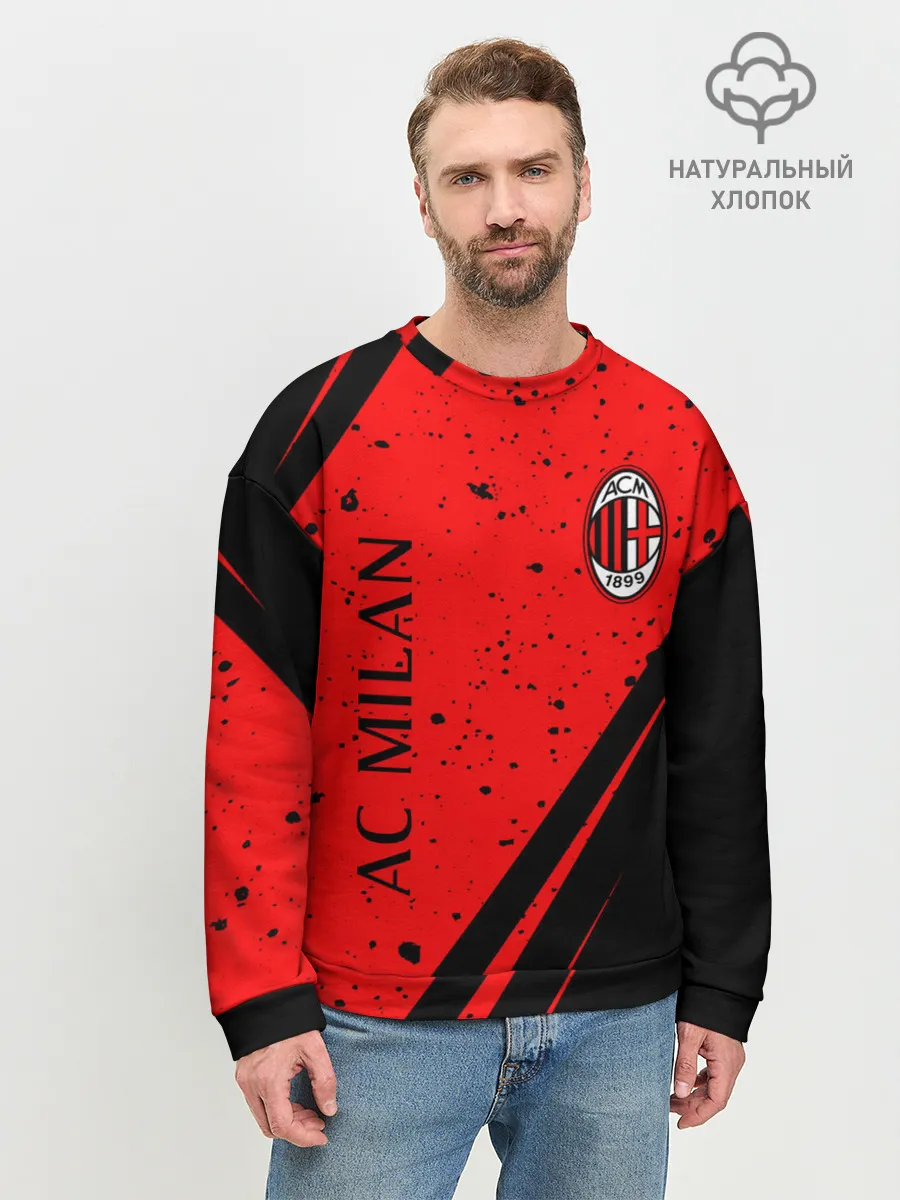 Мужской свитшот базовый / AC MILAN / МИЛАН