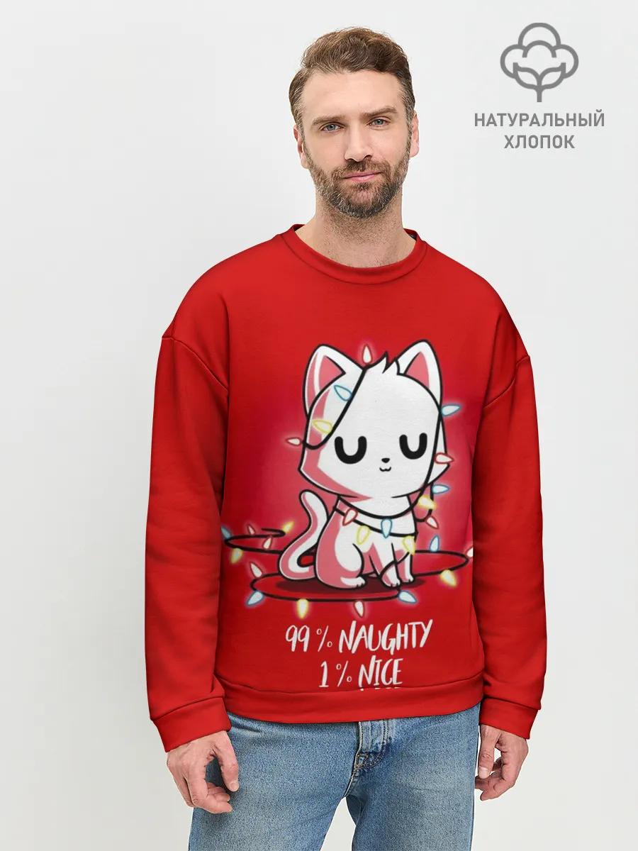 Мужской свитшот базовый / 99% naughty