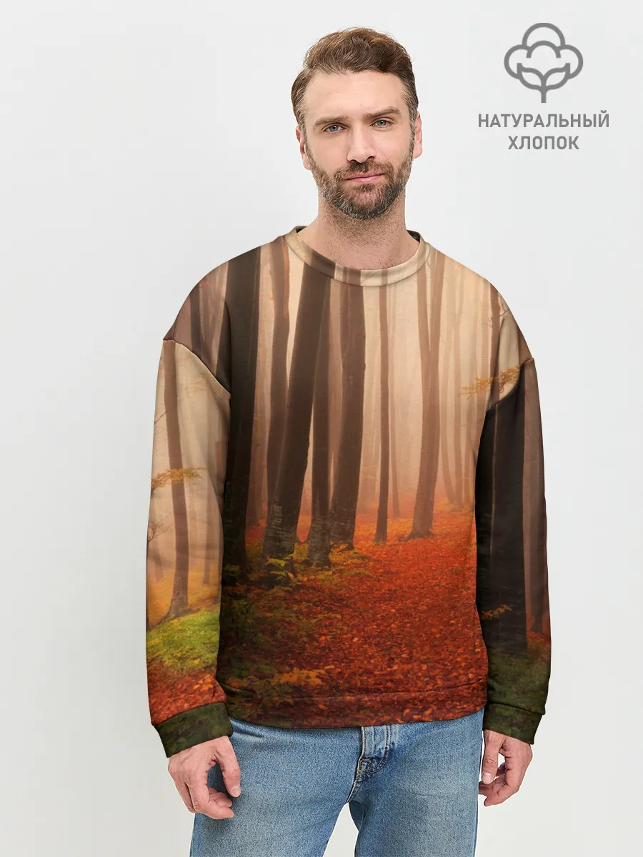 Мужской свитшот базовый / Осенний лес