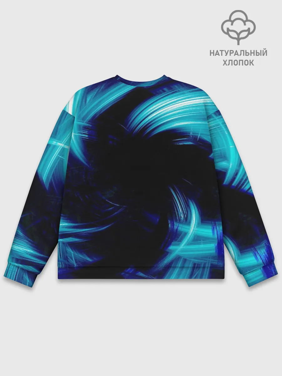 Мужской свитшот базовый / Неоновый вихрь