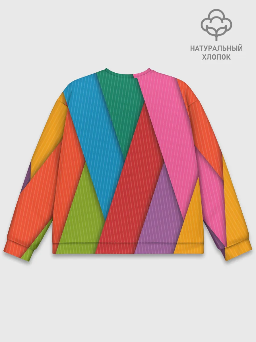 Мужской свитшот базовый / Разноцветный узор