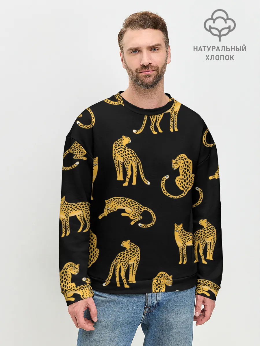 Мужской свитшот базовый / Леопарды