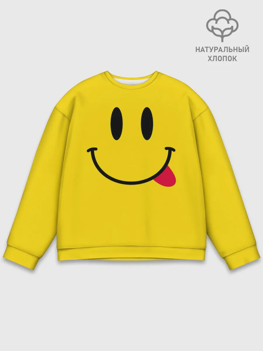 Мужской свитшот базовый / Смайлик
