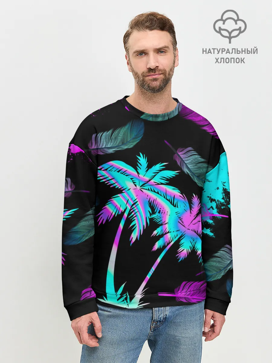Мужской свитшот базовый / Неоновое лето