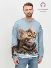 Мужской свитшот базовый / Бенгальский кот