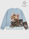 Мужской свитшот базовый / Бенгальский кот