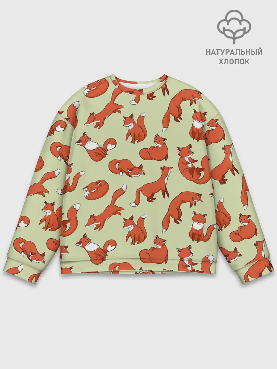 Мужской свитшот базовый / Осенние лисички