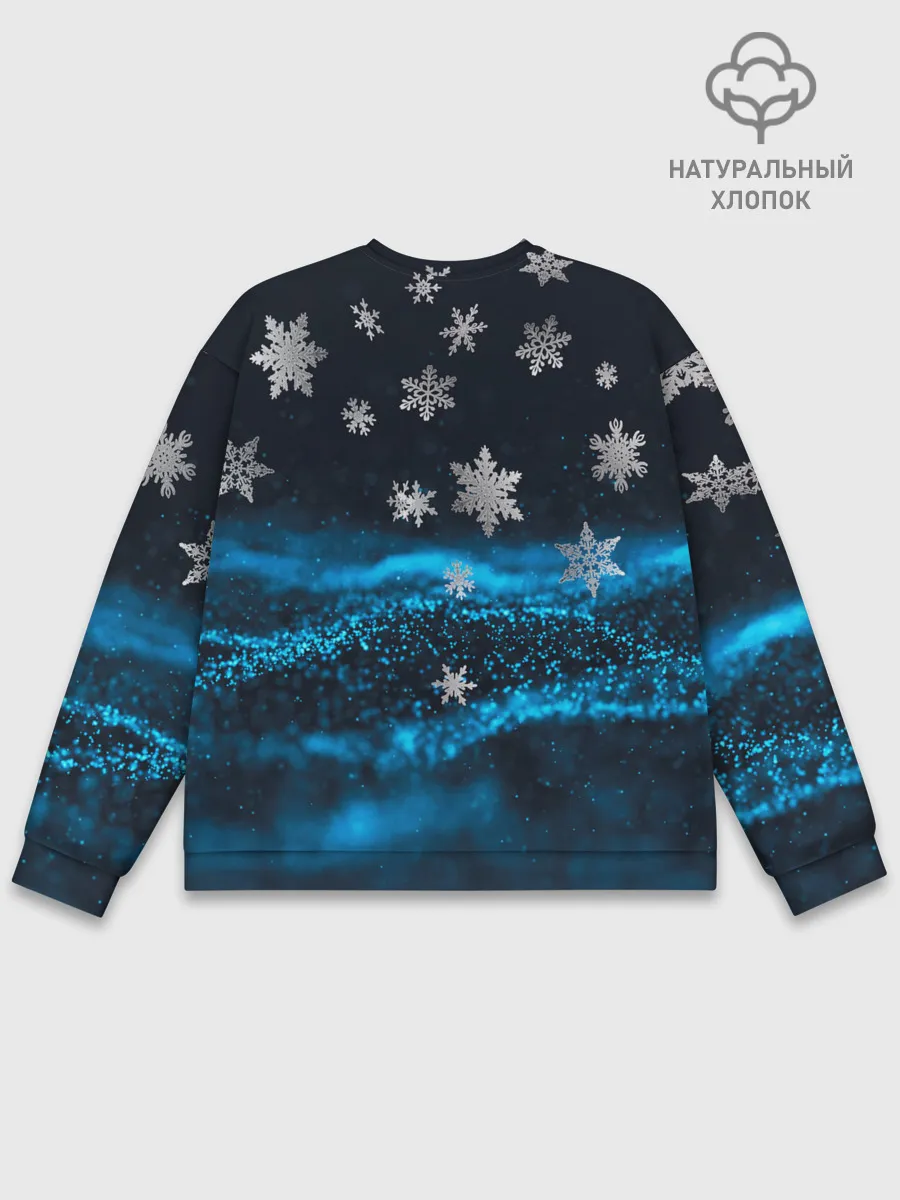 Мужской свитшот базовый / Пикачу Новогодний