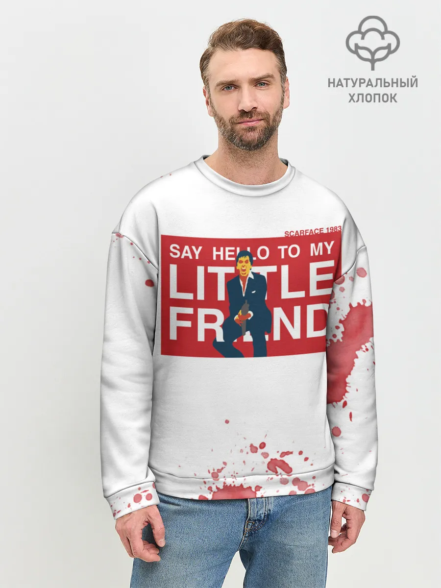 Мужской свитшот базовый / Лицо со шрамом