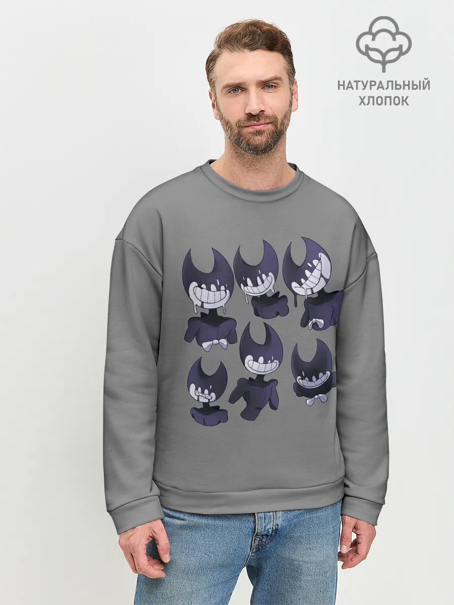 Мужской свитшот базовый / Bendy And The Ink Machine