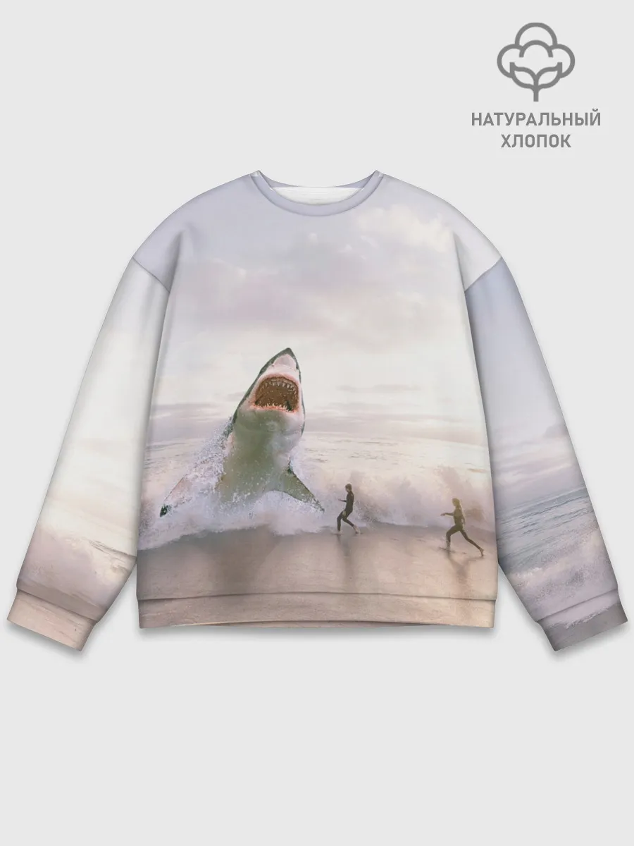 Мужской свитшот базовый / Мегалодон