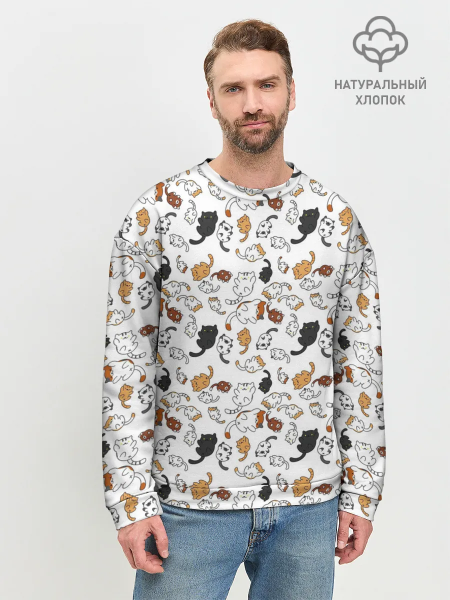 Мужской свитшот базовый / КОТИКИ