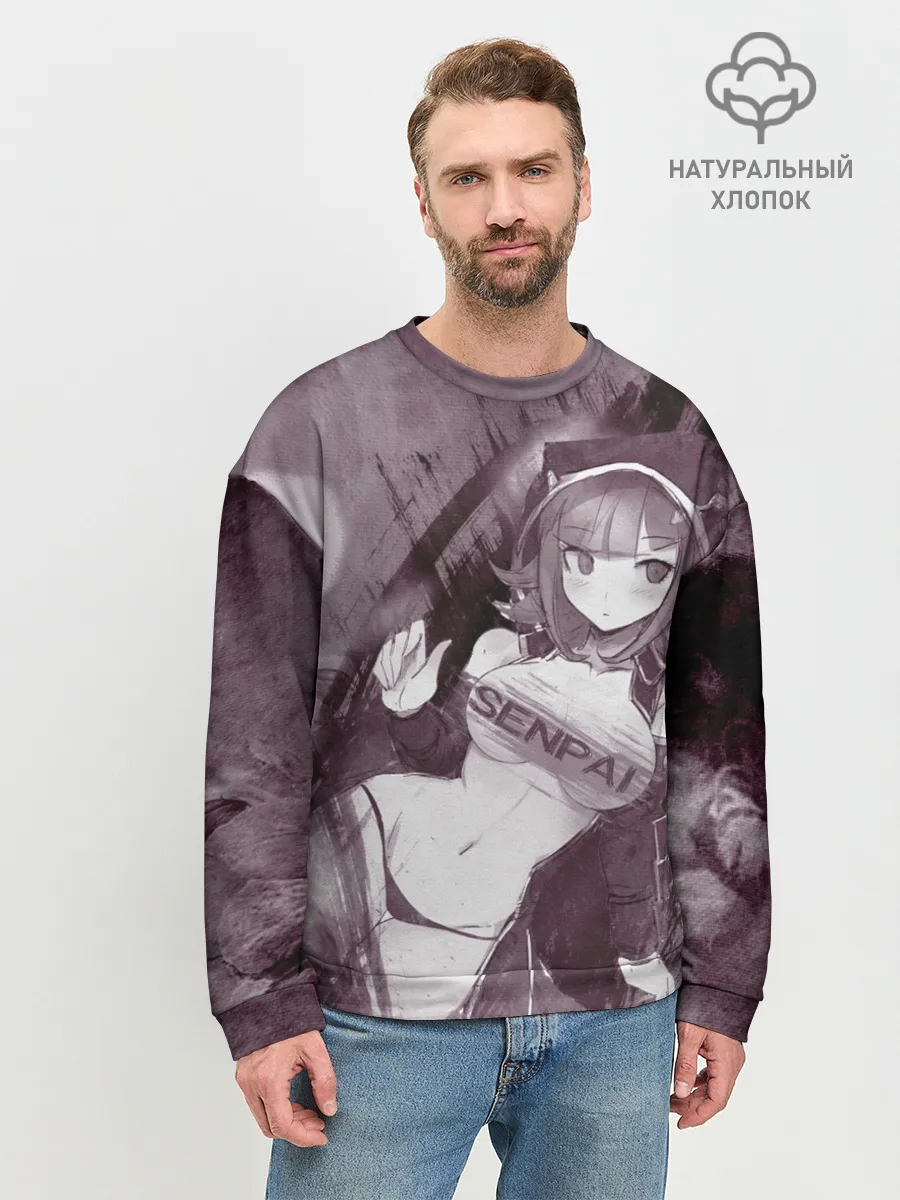 Мужской свитшот базовый / Danganronpa акварель