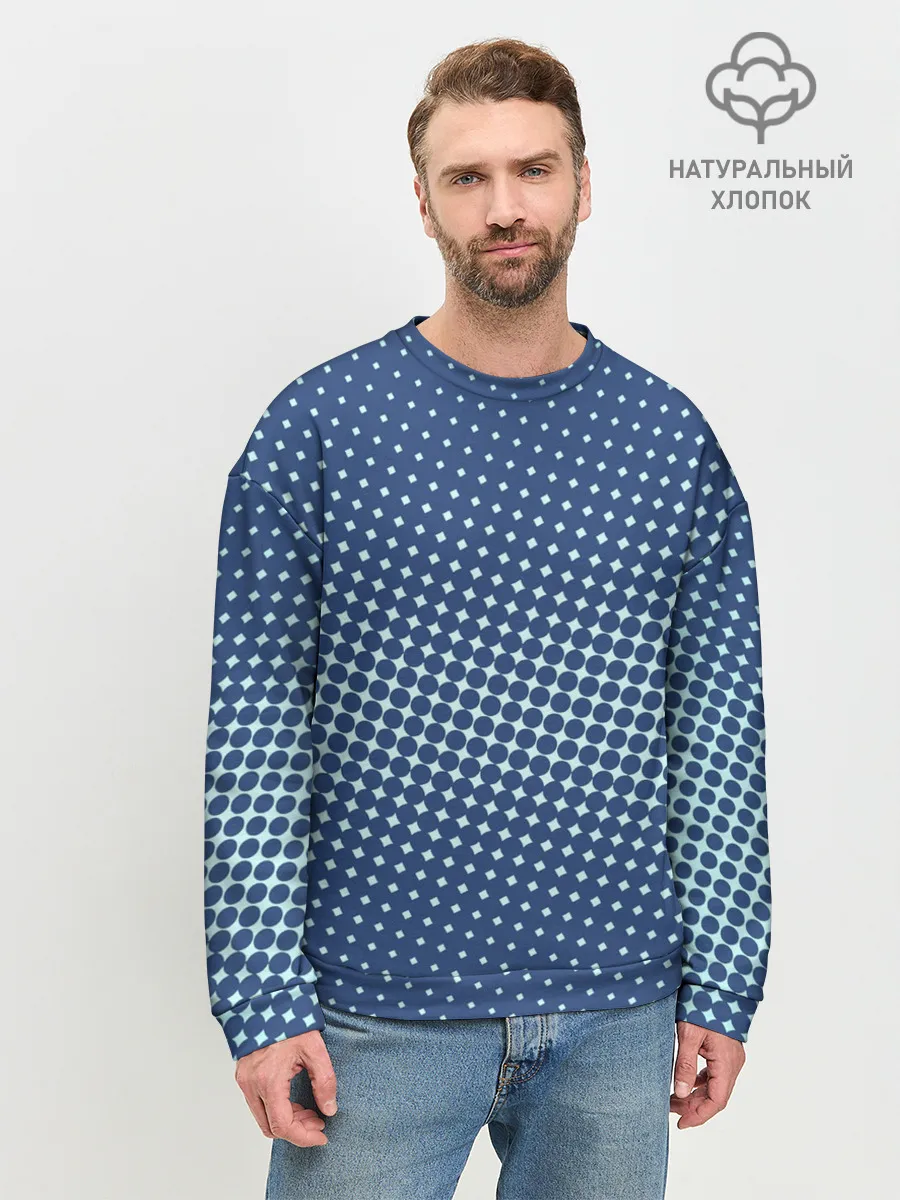 Мужской свитшот базовый / Хаотичный горошек