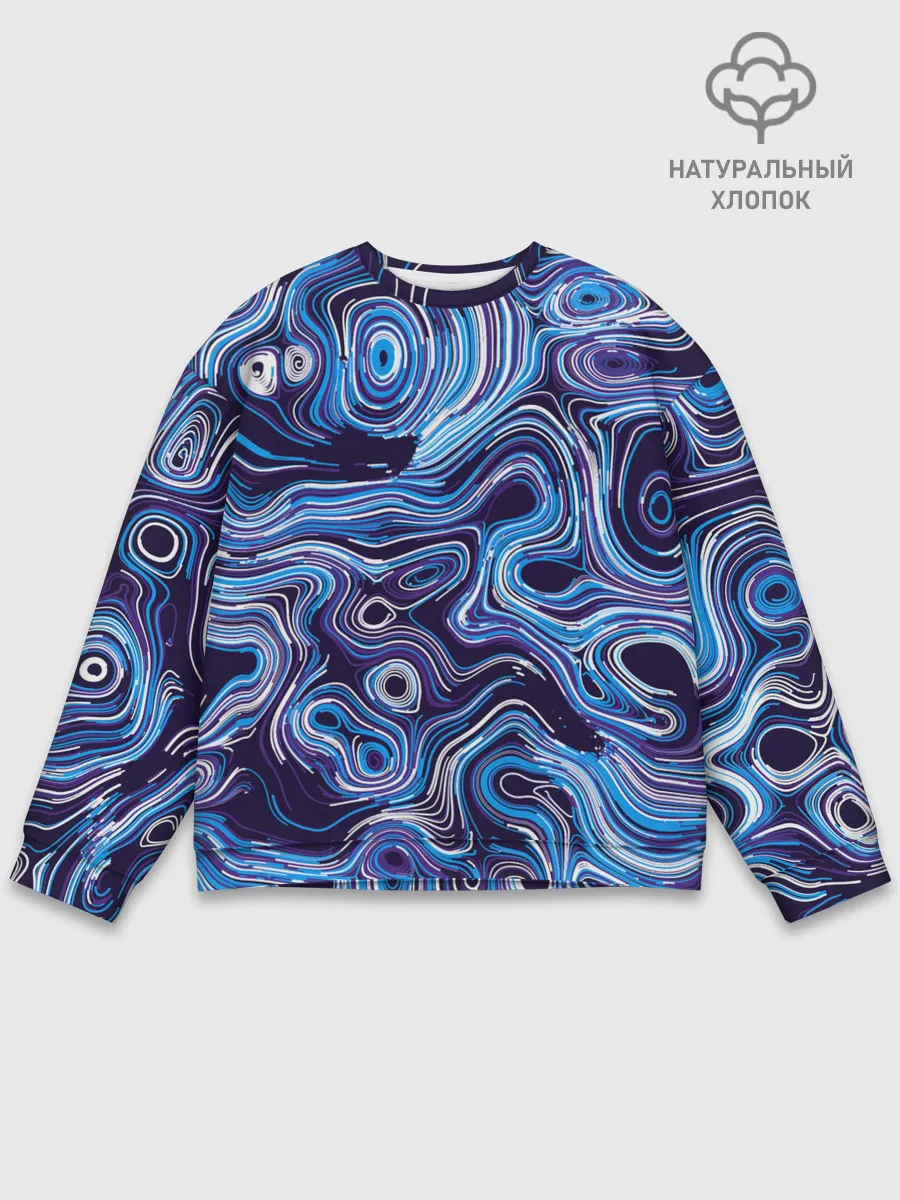 Мужской свитшот базовый / Синие линии