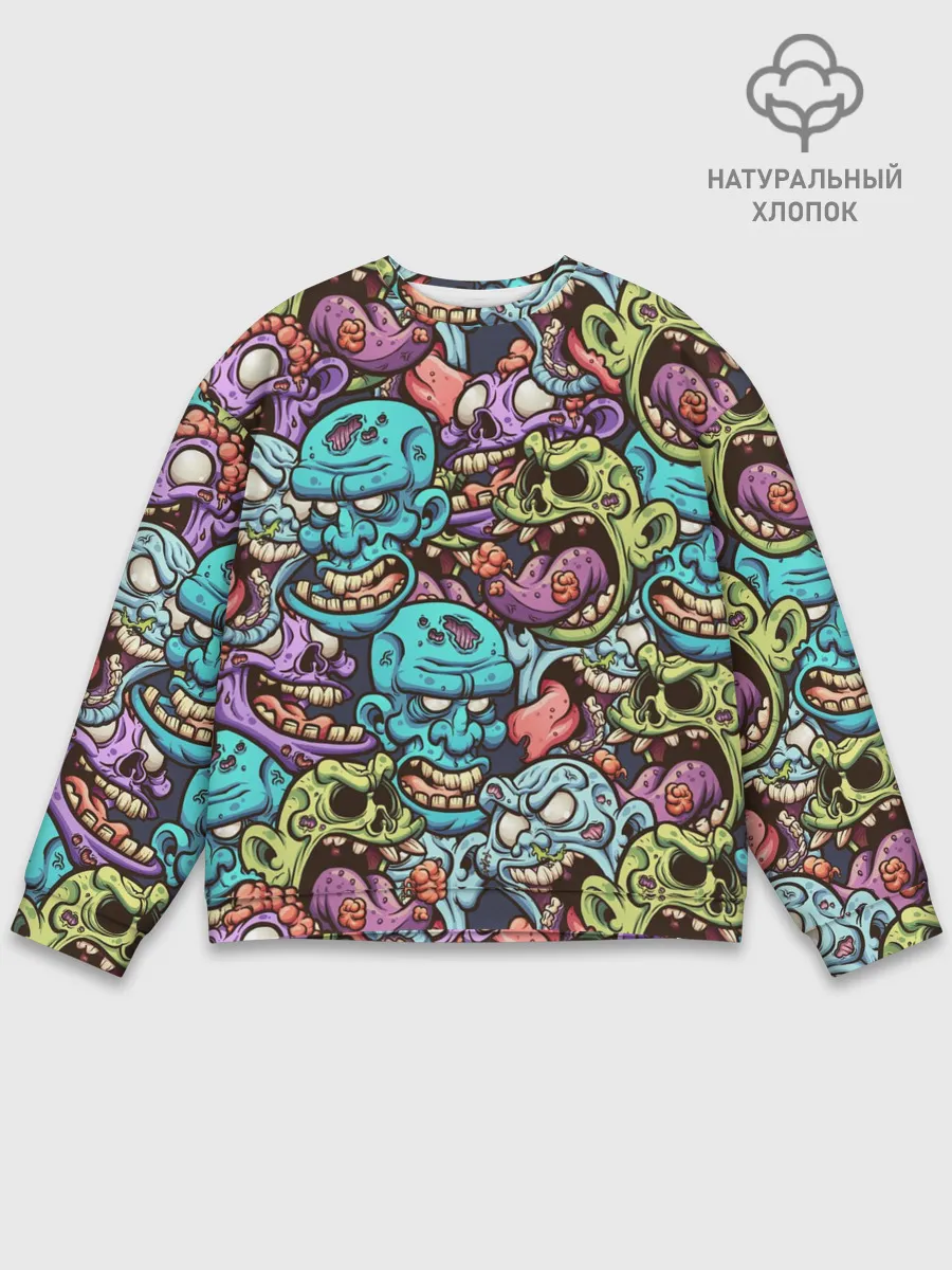 Мужской свитшот базовый / Зомби Паттерн