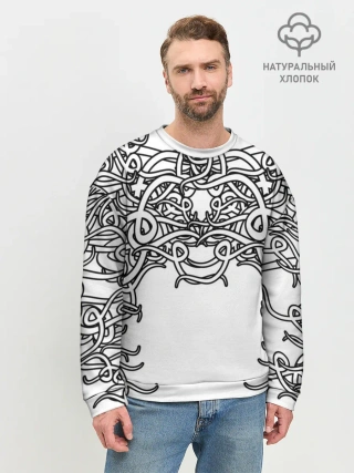 Мужской свитшот базовый / Фэнтези мотылёк