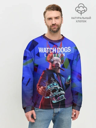 Мужской свитшот базовый / Watch Dogs: Legion