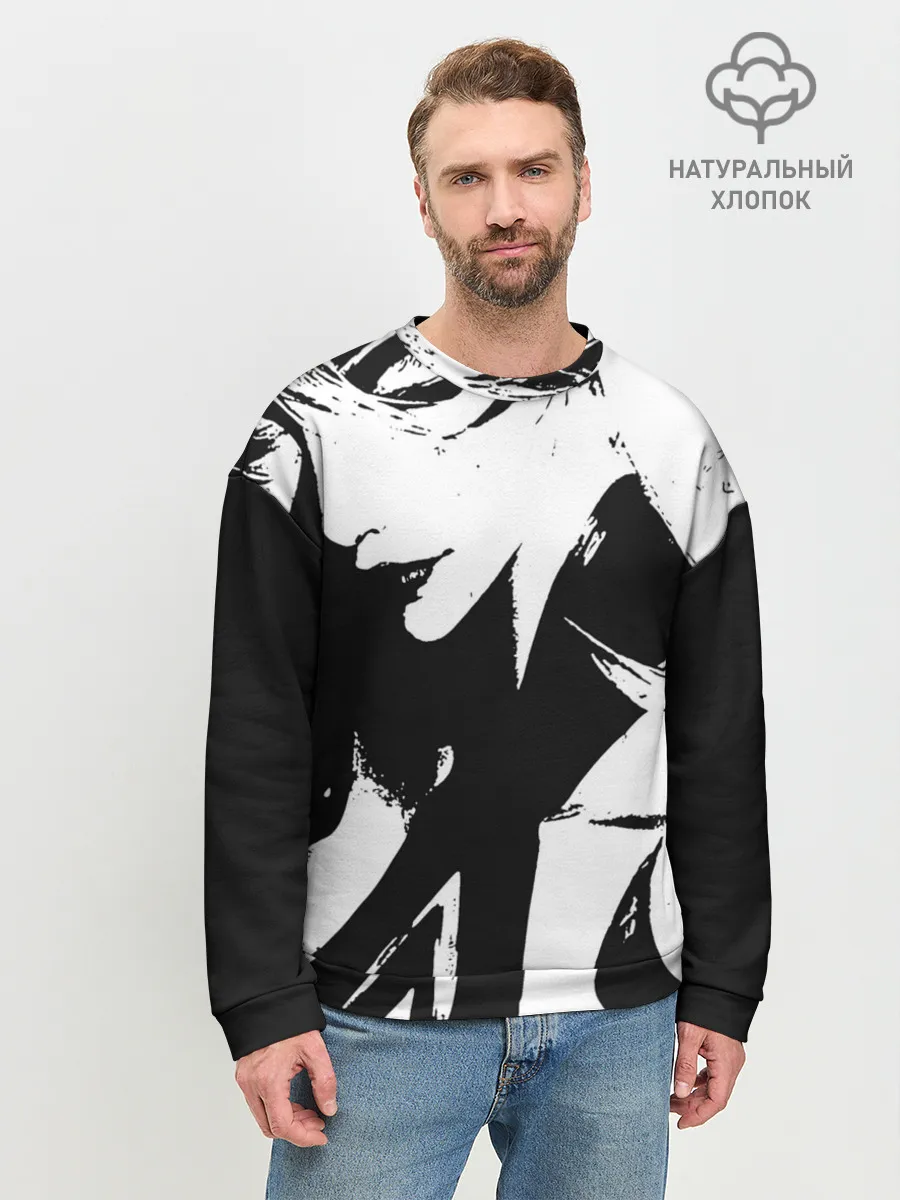 Мужской свитшот базовый / Темная космическая Люкс