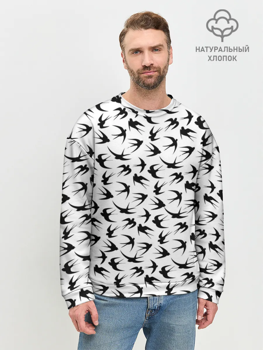 Мужской свитшот базовый / Ласточки