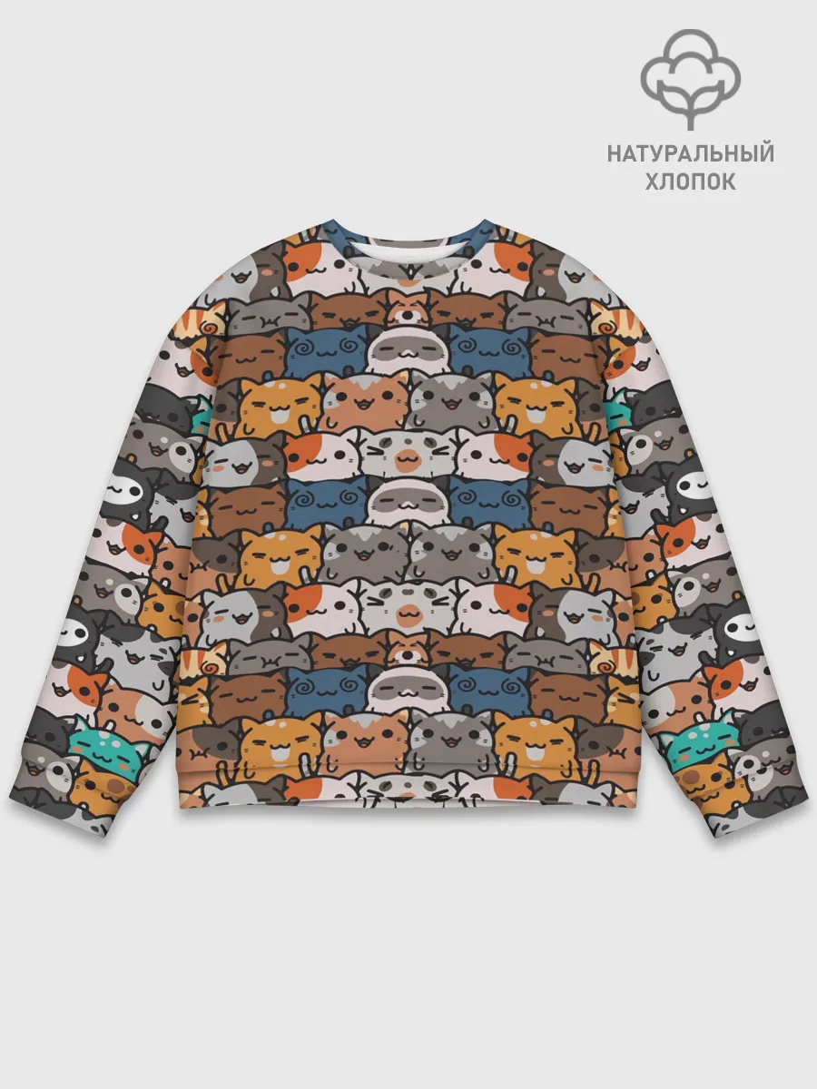 Мужской свитшот базовый / Котейки