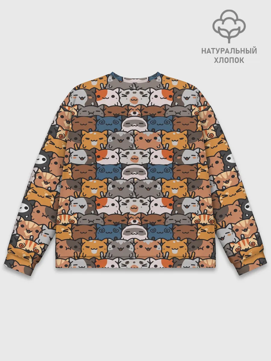 Мужской свитшот базовый / Котейки