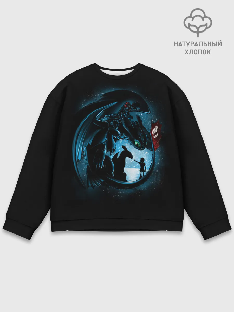 Мужской свитшот базовый / Как приручить дракона