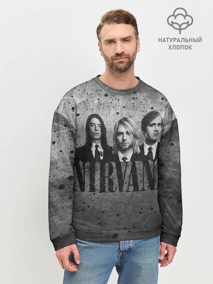 Мужской свитшот базовый / Нирвана